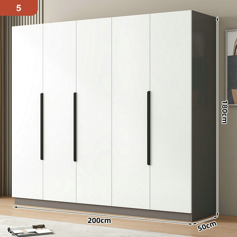 Large Capacity Wooden Wardrobe Storage Cabinet with Doors