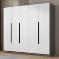 Large Capacity Wooden Wardrobe Storage Cabinet with Doors