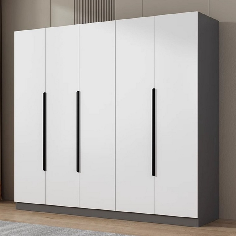 Large Capacity Wooden Wardrobe Storage Cabinet with Doors